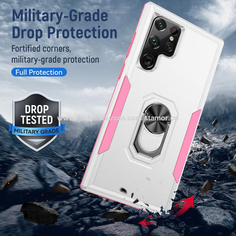Funda para teléfono compatible con Samsung Galaxy S24 Plus, protección  contra caídas de grado militar 360 a prueba de golpes, resistente, con  funda