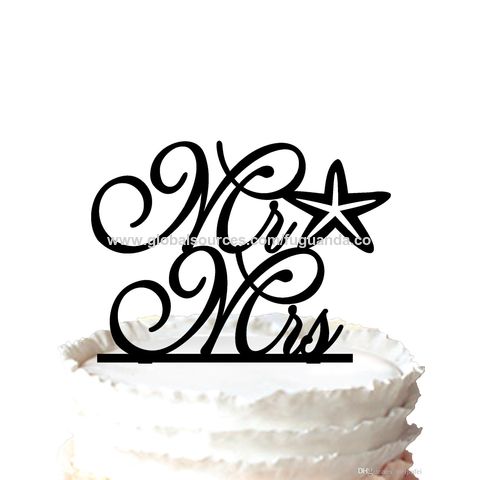 Mr & Mrs Acrylic Cake Topper Mariage – Smart Leaders