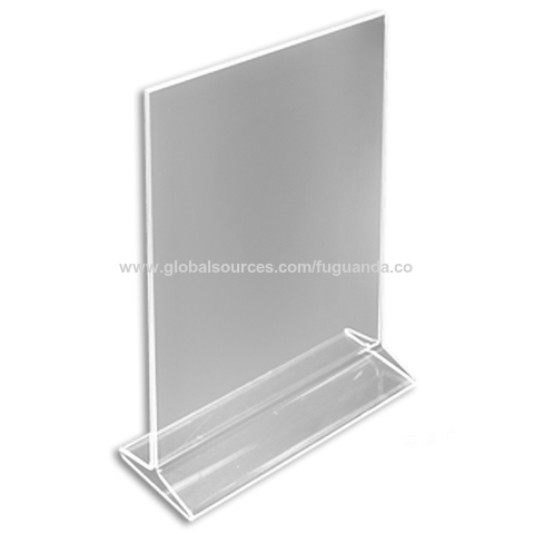 Acrylic Transparent Plastic Table Sign Tag Frame Price Tag Display Acrylic Paper Card Holder Sticker Holder Frame, Size: 90*60mm