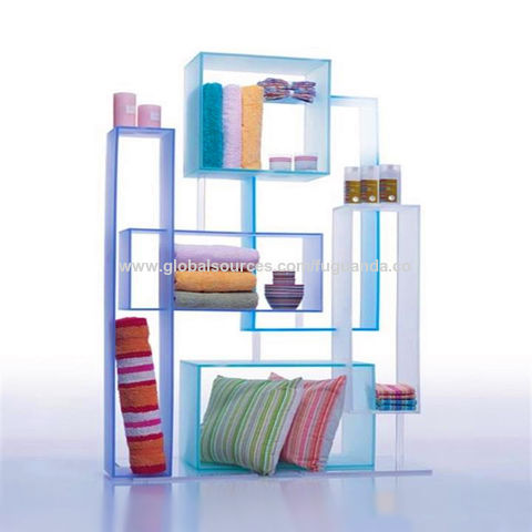 Buy Acrylic Lucite Clear Bathroom Corner Shelf from Shenzhen