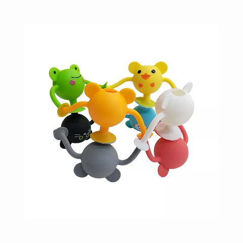 Baby Suction Cup Toys, 9 Pieces Animal Sucker Toys, Soft Silicone