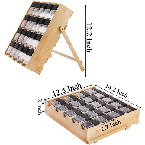 Buy Wholesale China High Quality 4-tier Bamboo Spice Rack With 20 Pack 7oz Spice  Jars And Labels, Countertop Seasoning Organizer Set Drawer Spice & 4-tier  Bamboo Spice Rack With 20 Pack at