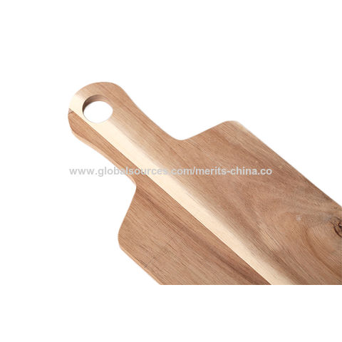 15 Inch Deluxe White Marble and Solid Acacia Wood Serving Tray