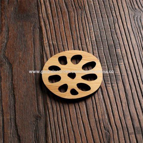 Hot Sale Eco Friendly Bamboo Coaster Set Cork Wood Coaster Tea Cup Pad -  China Wooden Drink Coaster and Coffee Cup Pad price