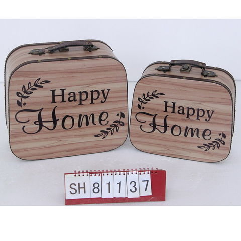 Mini maleta de cartón pequeña decorativa personalizada en forma de caja de regalo con mango