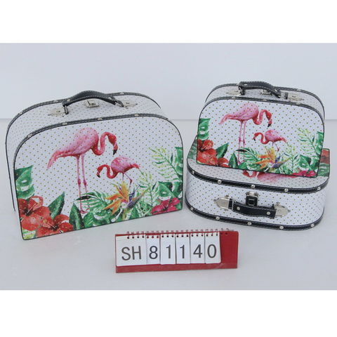 Mini maleta de cartón pequeña decorativa personalizada en forma de caja de regalo con mango