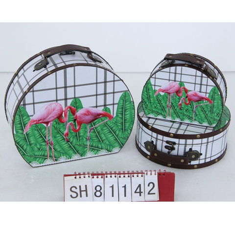 Mini maleta de cartón pequeña decorativa personalizada en forma de caja de regalo con mango
