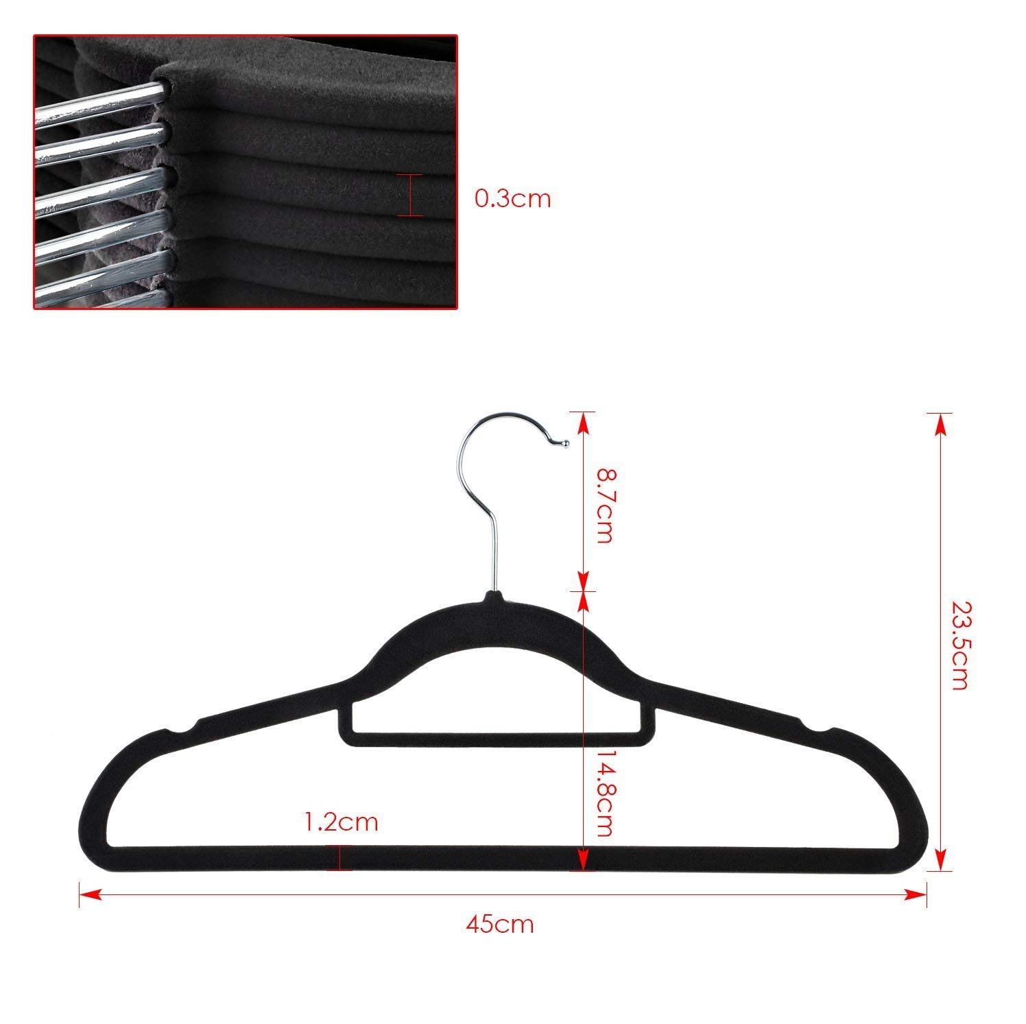 Buy Wholesale China Premium Velvet Hangers Nonslip Plastic Hanger