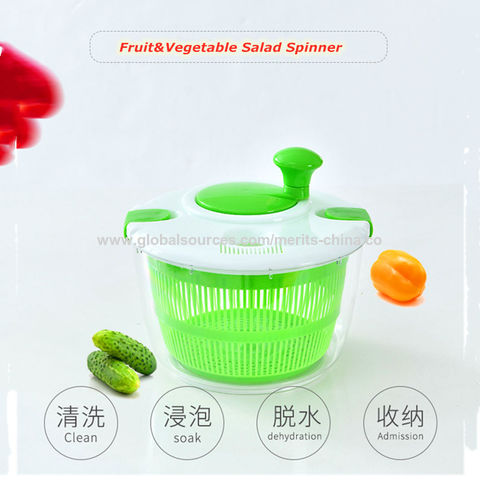 Buy Wholesale China 5l Kitchen Manual Plastic Vegetable Spinner & Salad  Spinner at USD 4.59