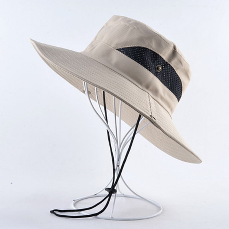 Sun Hats Men Outdoor Wide Brim Anti-UV Beach Caps Women Bucket Hat
