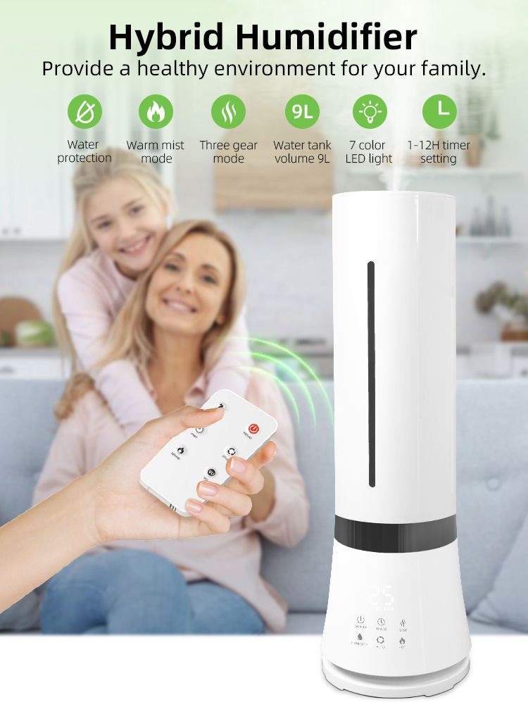Ultrasonic Humidifier Smart Electric Appliance Top Filling 9l Warm Mist ...