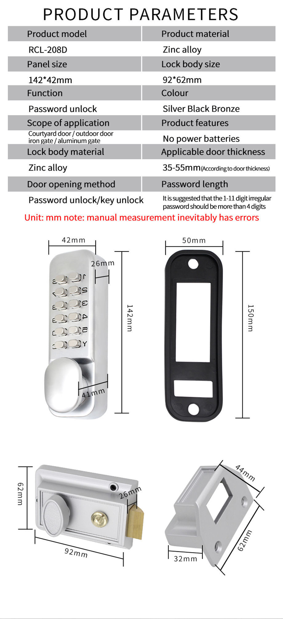 3 code fridge freezer refrigerator lock