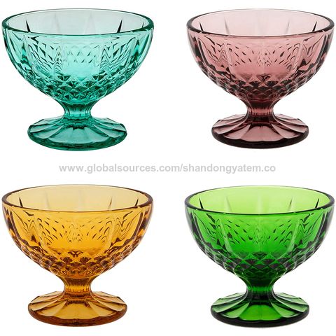 Colored Mason Jar Martini Wine Glasses 8oz Mini Desserts Set of 6