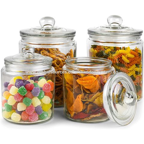 Bulk Buy China Wholesale Airtight Glass Storage Cookie Jar For  Flour,pasta,candy,snacks & More, Glass Organization Canisters $1.05 from  HM Group Co., Ltd.