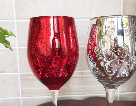 Buy Wholesale China Lingyao Wine Glass Set Electroplate,mixed Colour Red Wine  Glass Stem,goblets & Christmas There Stem Wine Glass at USD 1.5