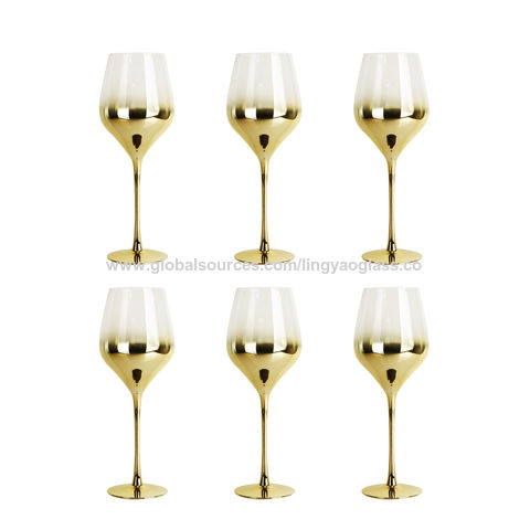 Buy Wholesale China Lingyao Wine Glass With Rose Gold Stem,stemware Wine  Glass, & Rose Gold Stemed Wine Glass at USD 1.5