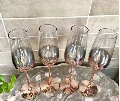 Buy Wholesale China Lingyao Wine Glass With Rose Gold Stem,stemware Wine  Glass, & Rose Gold Stemed Wine Glass at USD 1.5