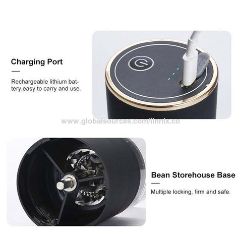 Buy Wholesale China  Top Seller Adjustable Coarseness Metal Burr Usb  Rechargeable Mini Coffee Grinders Portable Electric Coffee Bean Grinder &  Grinder at USD 11.2