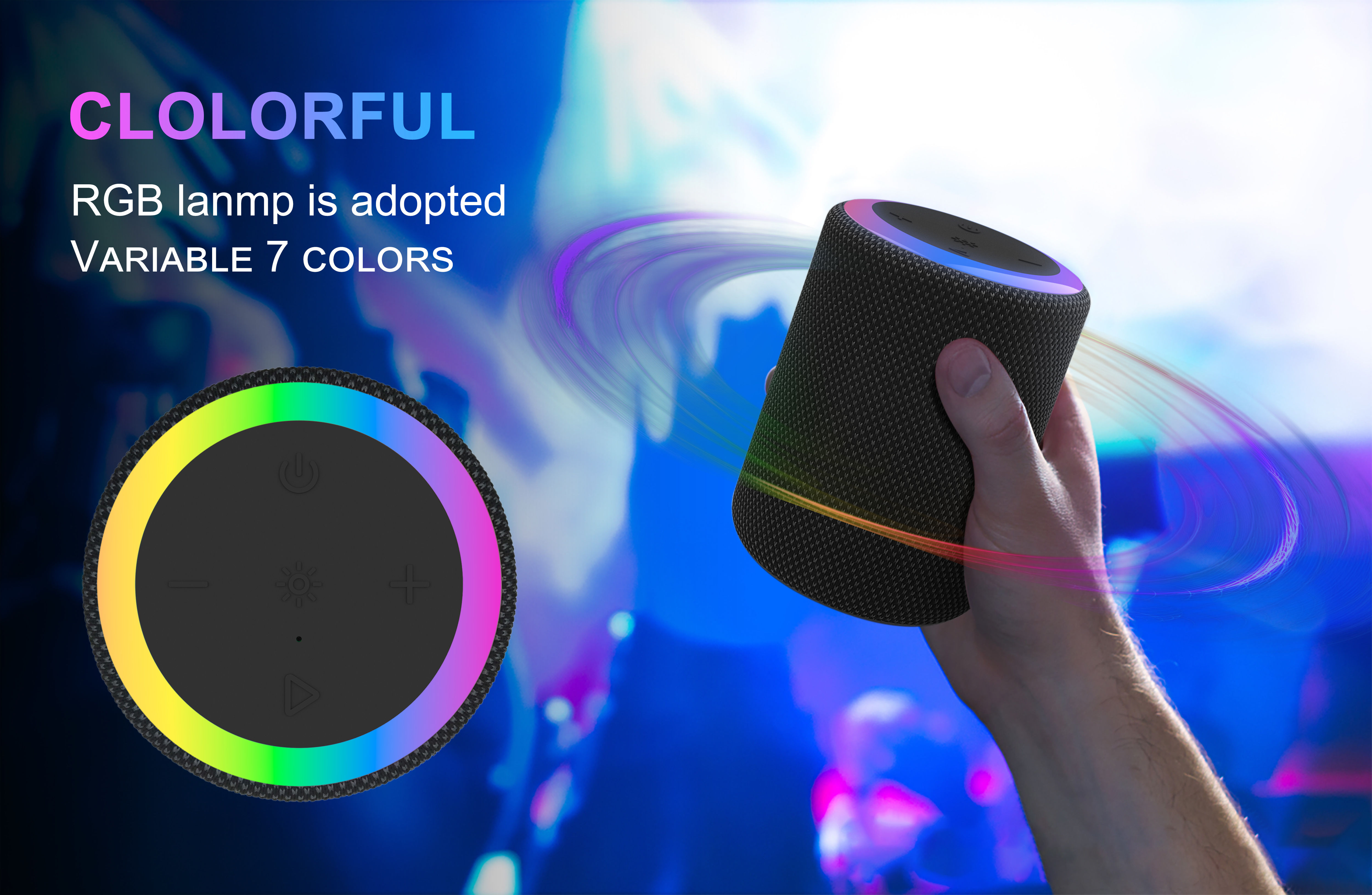 Buy Wholesale China Waterproof Ipx6 Led Rgb Lights Portable Bluetooth ...