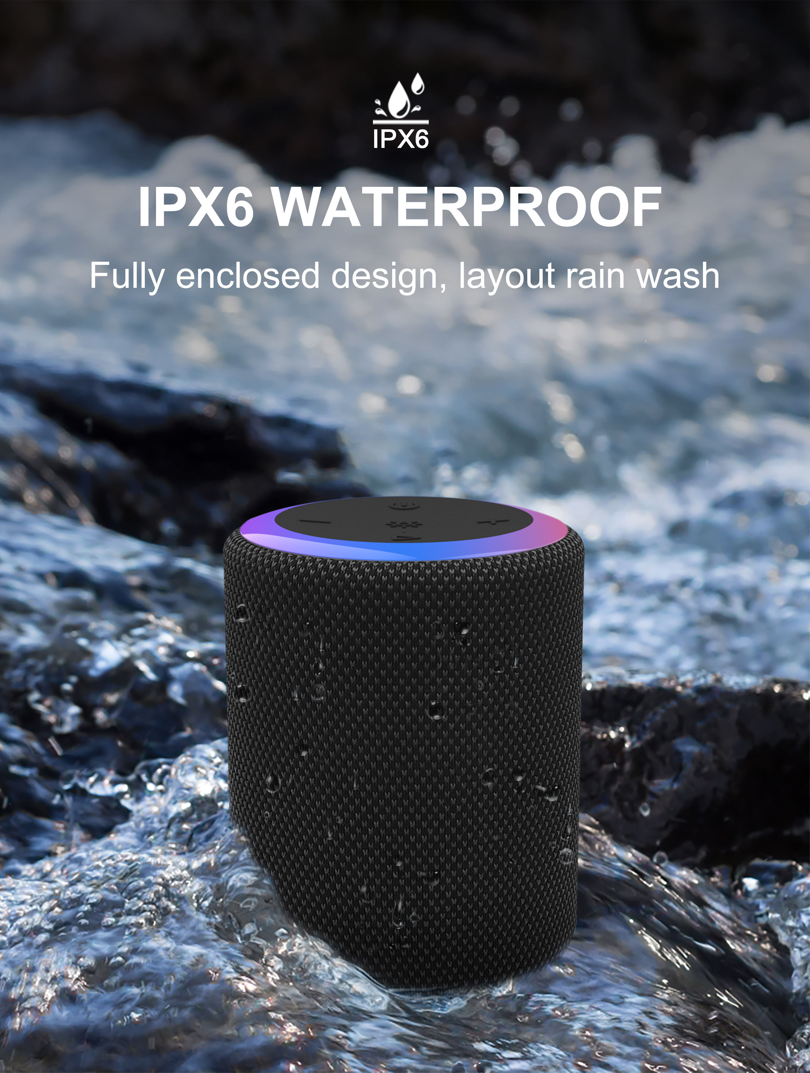 Buy Wholesale China Waterproof Ipx6 Led Rgb Lights Portable Bluetooth ...