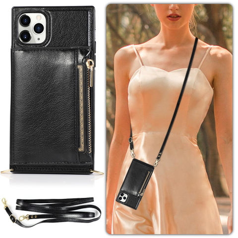Buy Wholesale China Luxury Zipper Card Slot Wallet Leather Stand Crossbody  Chain Case For Iphone 13 Pro Max & Crossbody Case For Iphone 13 at USD 4.7