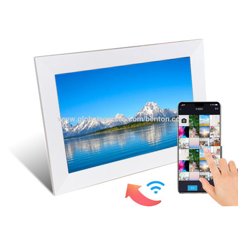 إطار صور رقمي مقاس 10.1 بوصة من المصنع يدعم الفيديو والصورة وشاشة IPS WIFI