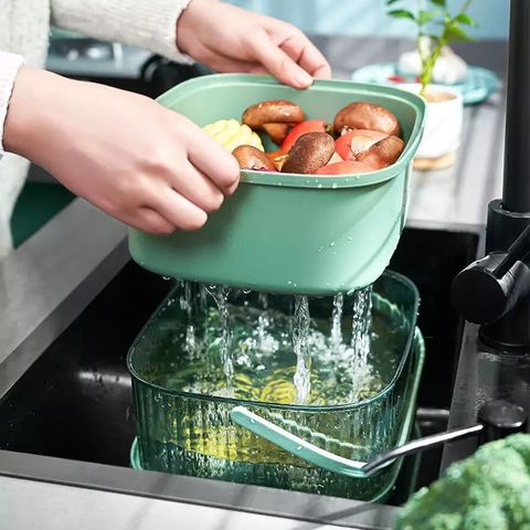 Kitchen Retractable Sink Drain Basket, Multifunctional Fruit And Vegetable  Washing Basket, Draining Dish Rack, Plastic Storage Rack