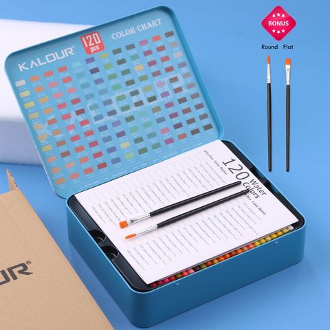 Set de 120 Lápices de Colores para Niños, Juegos de Arte, Papelería Infantil, Lápices de Colores Oleosos en Caja de Lata para Artistas y Principiantes