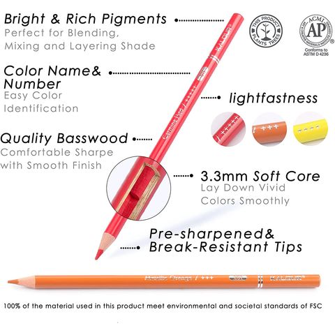 Dessins de coloriage professionnel Art Sketch Dessin de couleurs vibrantes  Ensemble de crayons de couleur en bois 24