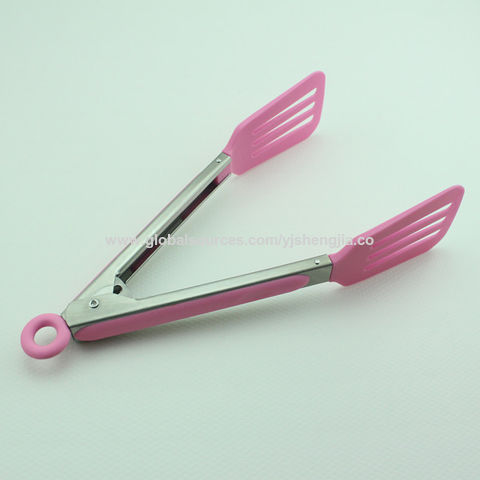 Hand Shape Silicone Tongs Mini Small Tiny Kitchen Tongs For Food Sugar Ice  Salad Buffet (3pcs, Purple+blue+green)