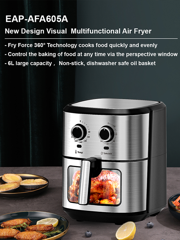 NEW 6.8L High Power Air Fryer, Smokeless Electric Oven with Temperature  Control LED Touch Screen, Electric Grill