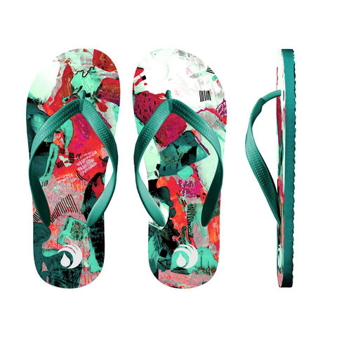 Sandales tongs pour hommes avec semelle imprimée en EVA et bride en caoutchouc. Commandes OEM bienvenues.