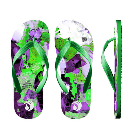Sandales tongs pour hommes avec semelle imprimée en EVA et bride en caoutchouc. Commandes OEM bienvenues.