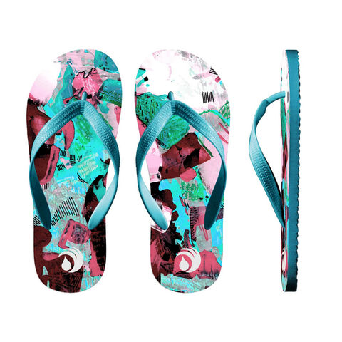 Sandales tongs pour hommes avec semelle imprimée en EVA et bride en caoutchouc. Commandes OEM bienvenues.