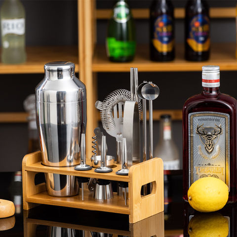 Juego de coctelería de acero inoxidable de 13 piezas, superventas de Amazon, juego de herramientas de bar para bar de restaurante