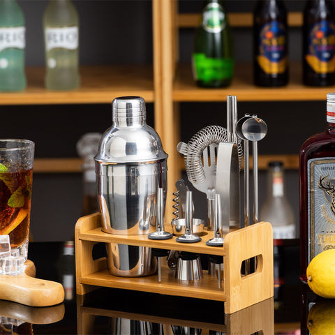 Juego de coctelería de acero inoxidable de 13 piezas, superventas de Amazon, juego de herramientas de bar para bar de restaurante