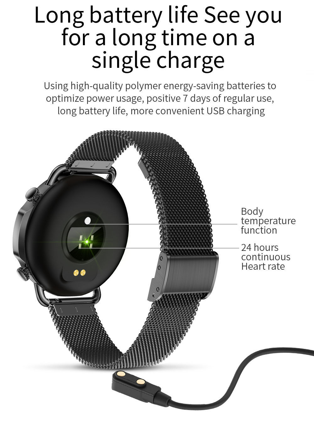 Multilingual Touch Panel Smart Bracelet Mental Smart Watch Health ...
