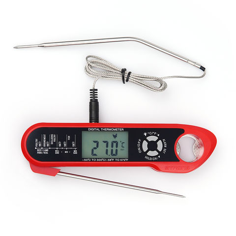1pc, Meat Thermometers, Dual Probe Digital Meat Thermometer, Waterproof  Instant Read Food Thermometer For Kitchen Oven Smoker Deep Fry Grill BBQ  Candy