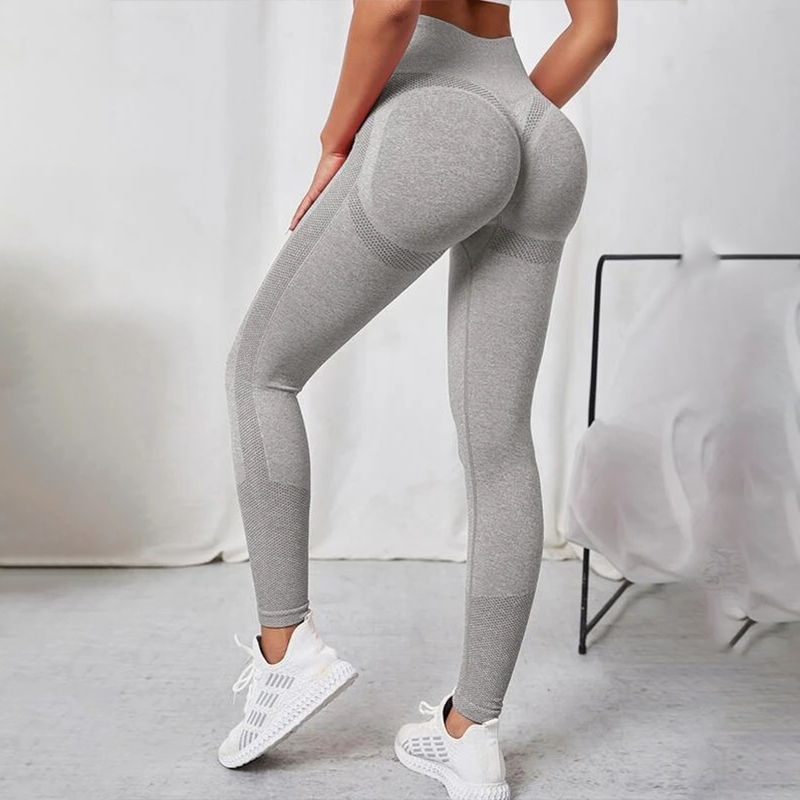 Butt Lift Gray Leggings High Waisted Trend Fashion Adjustable Fit Yoga Gym  Pant