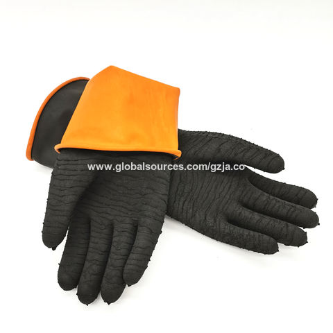 Black-Orange Heavy Duty Industrial Latex Glove/Sun Gloves Nitrile Glove  Vinyl Glove - China Disposable Glove and Nitrile Glove price