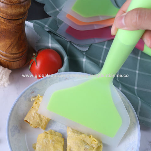 Espátula de sartén para cocinar, espátula de silicona para freír,  resistente al calor, antiadherente, utensilios de cocina para panqueques  para