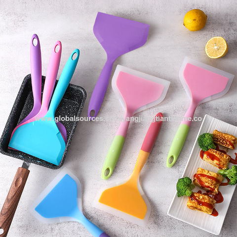 Silicone Slotted Turner Spatula Fried Shovel Egg Fish Frying Pan