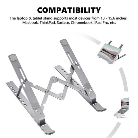 Soporte Vertical de aluminio ajustable para Tablet y Portátil