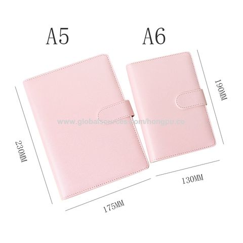 Girl's Scrapbooking Square Paper Notebook Binder Journal Cute Pink Notebook  Set