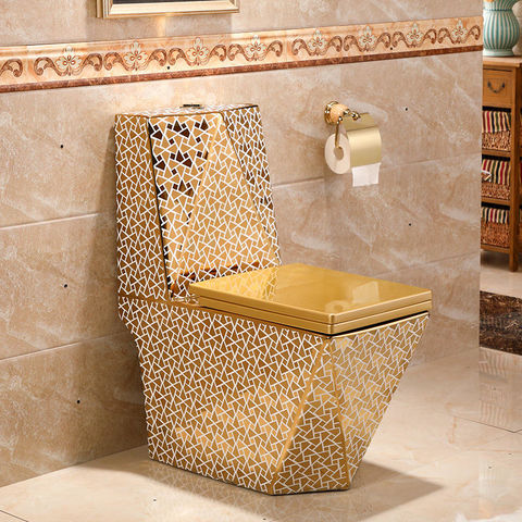 China Chaozhou Factory Direct Price Siphonic Wc Ceramic One Piece Color Gold  Toilet For Sale