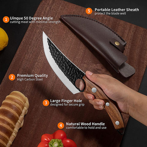 Knife, Forged Knife, Deboning Knife With Hole, Multi-functional