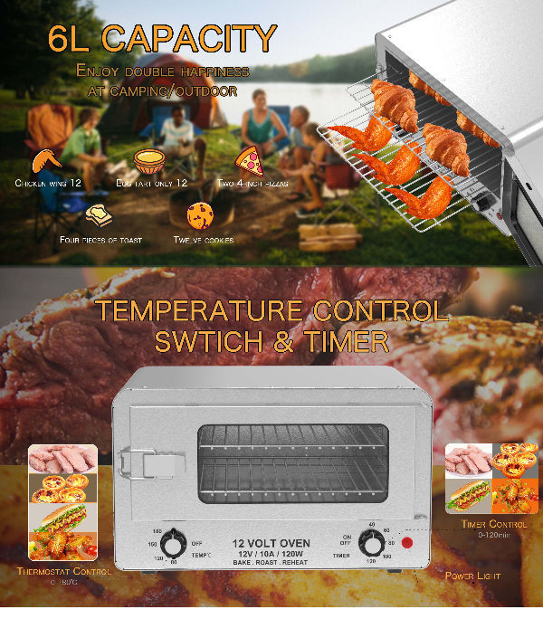 12v camping outlet toaster