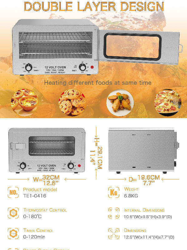 12v on sale toaster oven