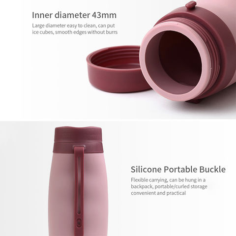 Bouteille d'eau de sport portable créative pliable tasse à café camping pique-nique voyage en plein air tasse d'eau en silicone de qualité alimentaire