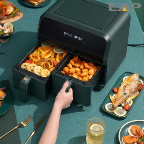 Buy Wholesale China 2 Tray Double Pan Dual Pot Air Fryer Professional 2  Baskets Digital Control French Fries Air Fryer & Double Baskets Air Fryer  at USD 40